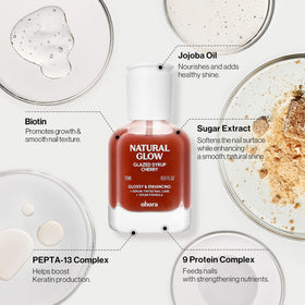 ohora Cherry nail polish bottle against a neutral background