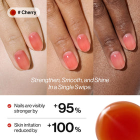 ohora Cherry nail polish bottle with glossy finish