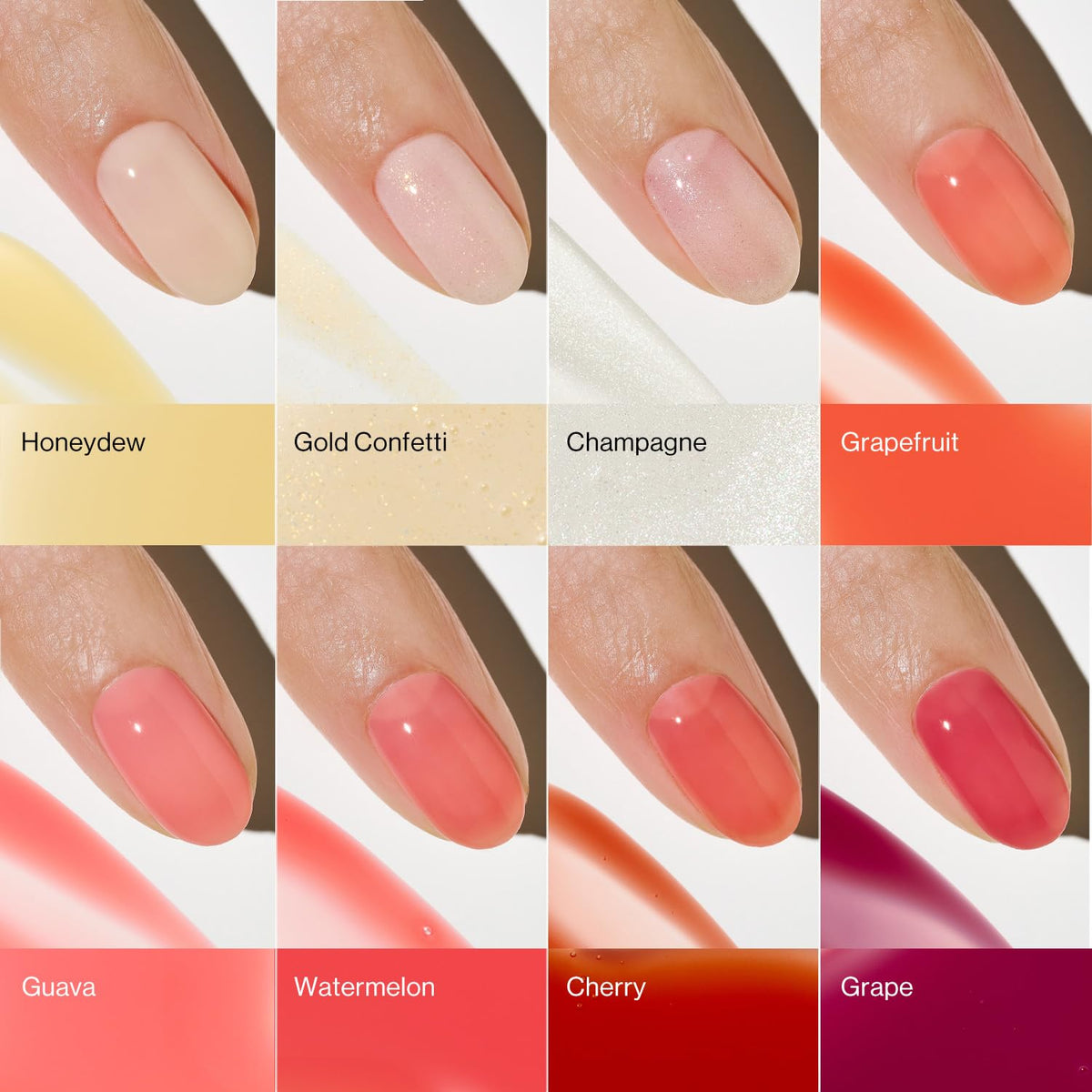 ohora Cherry nail polish texture on brush