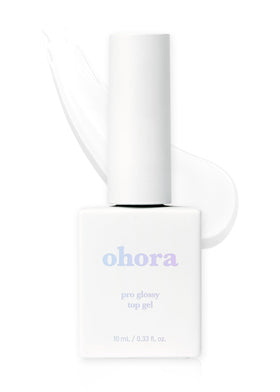 ohora Gel Nail Care Pro Glossy Top Gel box with nail wraps and accessories