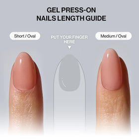 ohora Gel Press On Nails displayed on a hand for a lifestyle shot