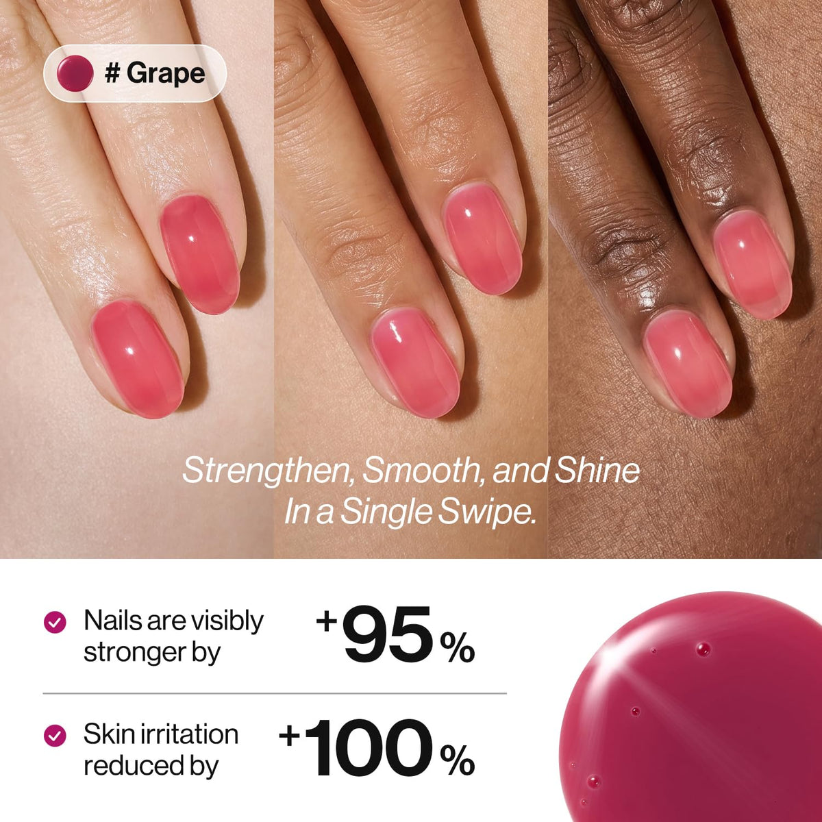 ohora nail polish bottle with glossy finish
