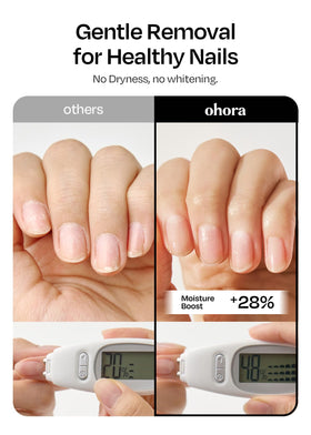 ohora Natural Care Green Tea Nail Remover back view with ingredients