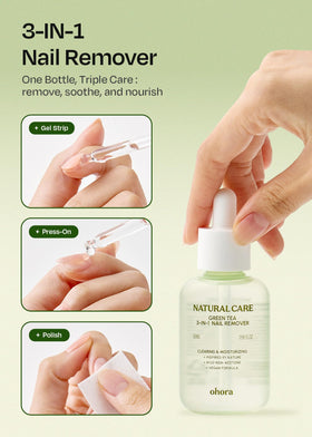 ohora Natural Care Green Tea Nail Remover in lifestyle setting