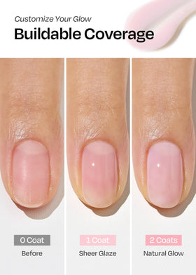 ohora Natural Glow Milk Syrup Nail Strengthener Cherry Blossom side view