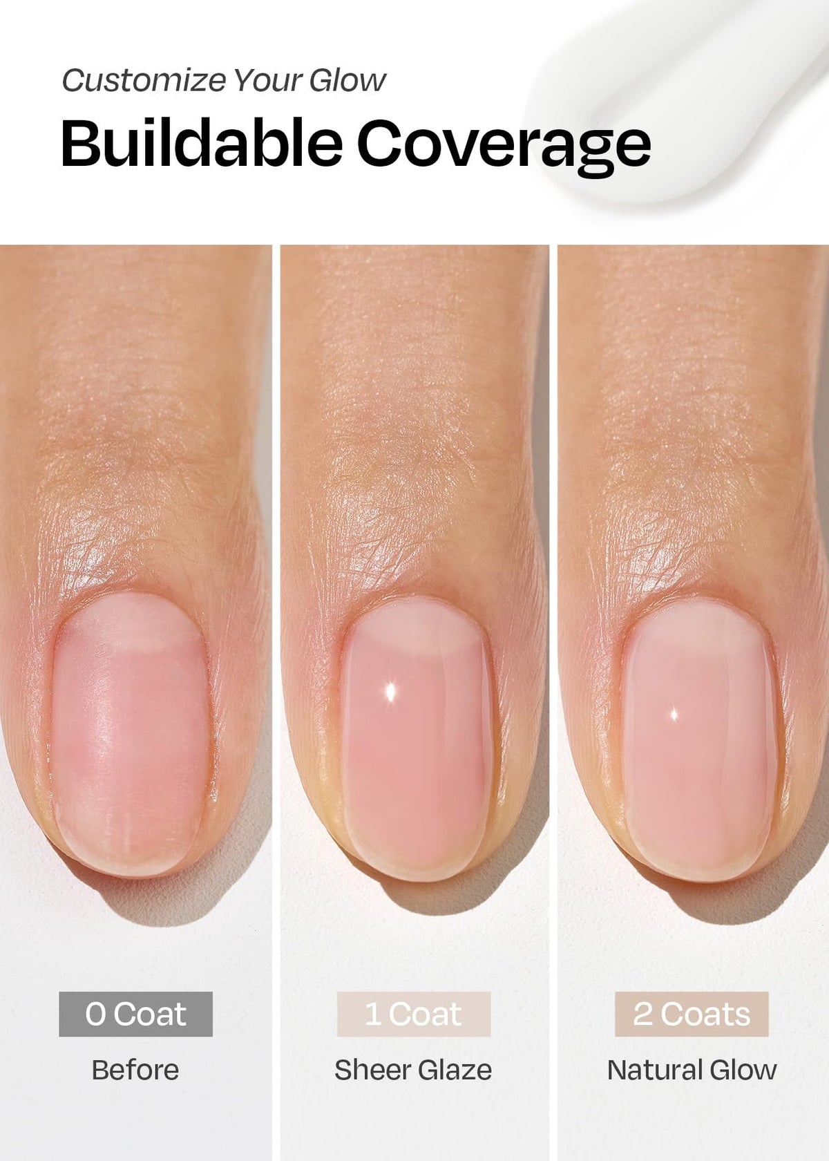 ohora Natural Glow Milk Syrup Nail Strengthener Coconut on a vanity