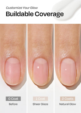 ohora Natural Glow Milk Syrup Nail Strengthener Coconut on a vanity