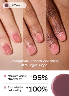 ohora Natural Glow Milk Syrup Nail Strengthener Taro bottle with cap