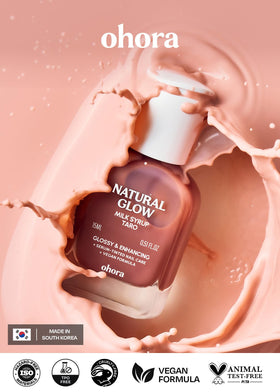 ohora Natural Glow Milk Syrup Nail Strengthener Taro packaging details