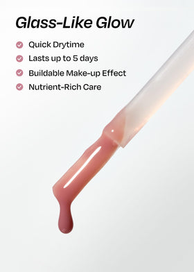 ohora Natural Glow Milk Syrup Nail Strengthener Taro with nail care tools
