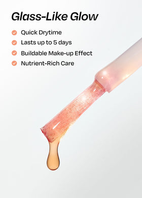 ohora Natural Glow Water Syrup Nail Strengthener 15 mL glossy finish on nails