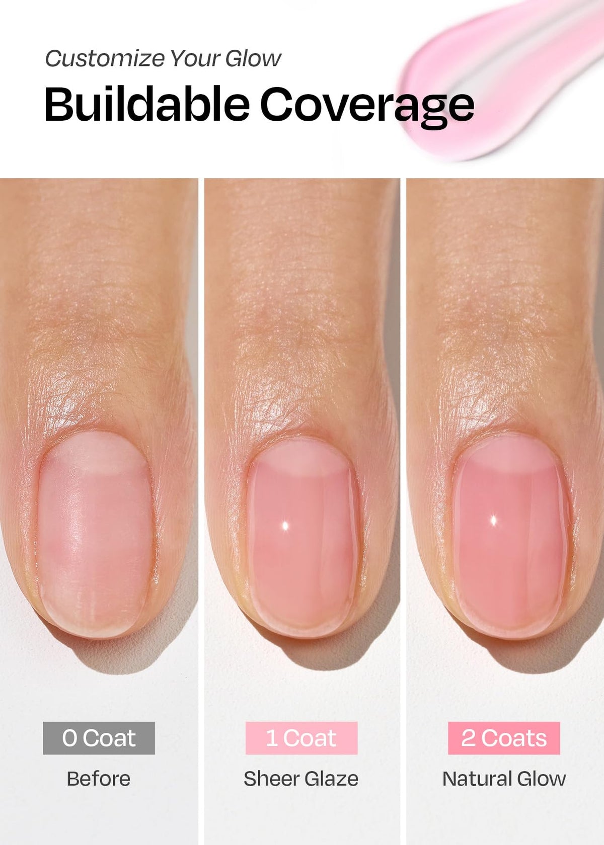 ohora Natural Glow Water Syrup Nail Strengthener Peach with nail care tools