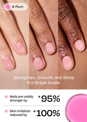 ohora Natural Glow Water Syrup Nail Strengthener Plum bottle back view