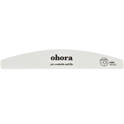 ohora Pro Washable Nail File front view with ergonomic design