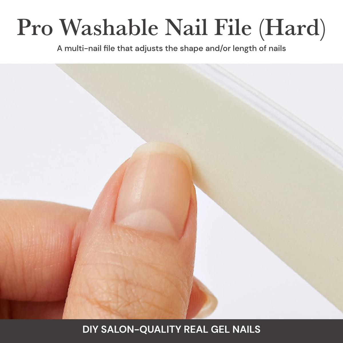 ohora Pro Washable Nail File side view showcasing two-sided grit