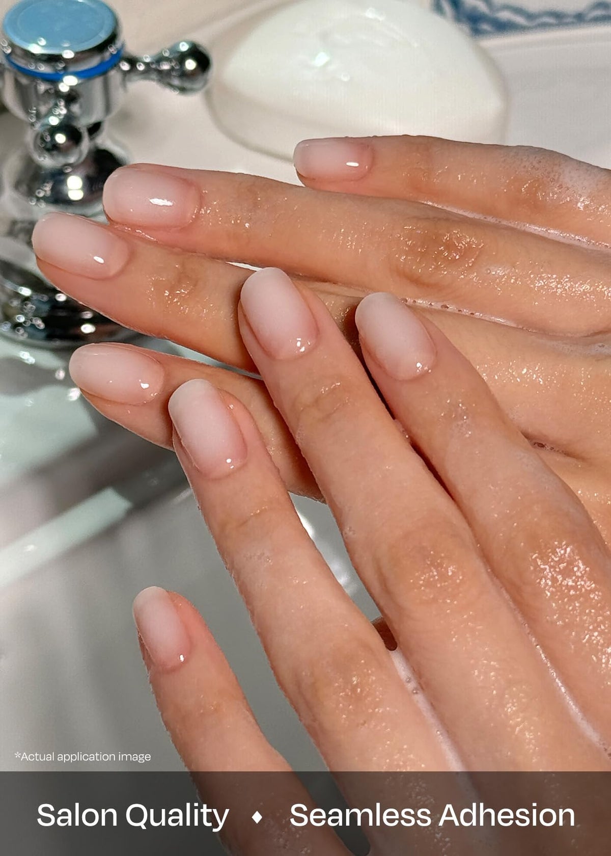 ohora Semi Gel Nail Strips applied on nails