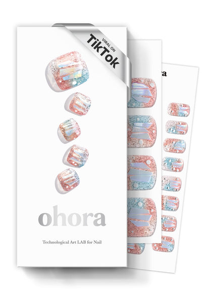ohora Semi Gel Nail Strips front view with packaging