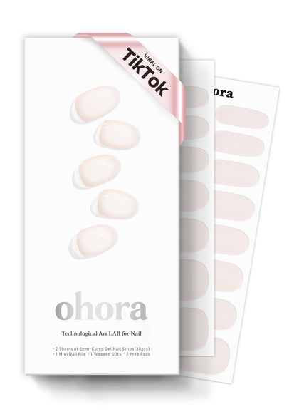 ohora Semi Gel Nail Strips front view with packaging