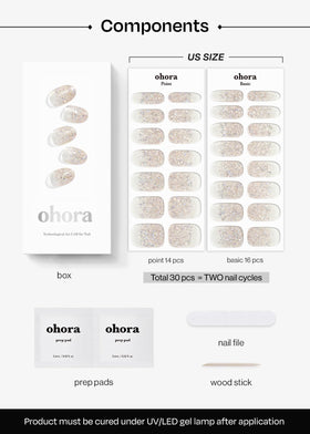 ohora Semi Gel Nail Strips in various sizes