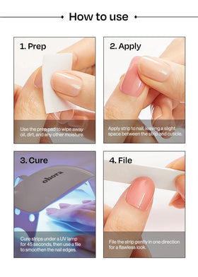 ohora Semi Gel Nail Strips in various sizes
