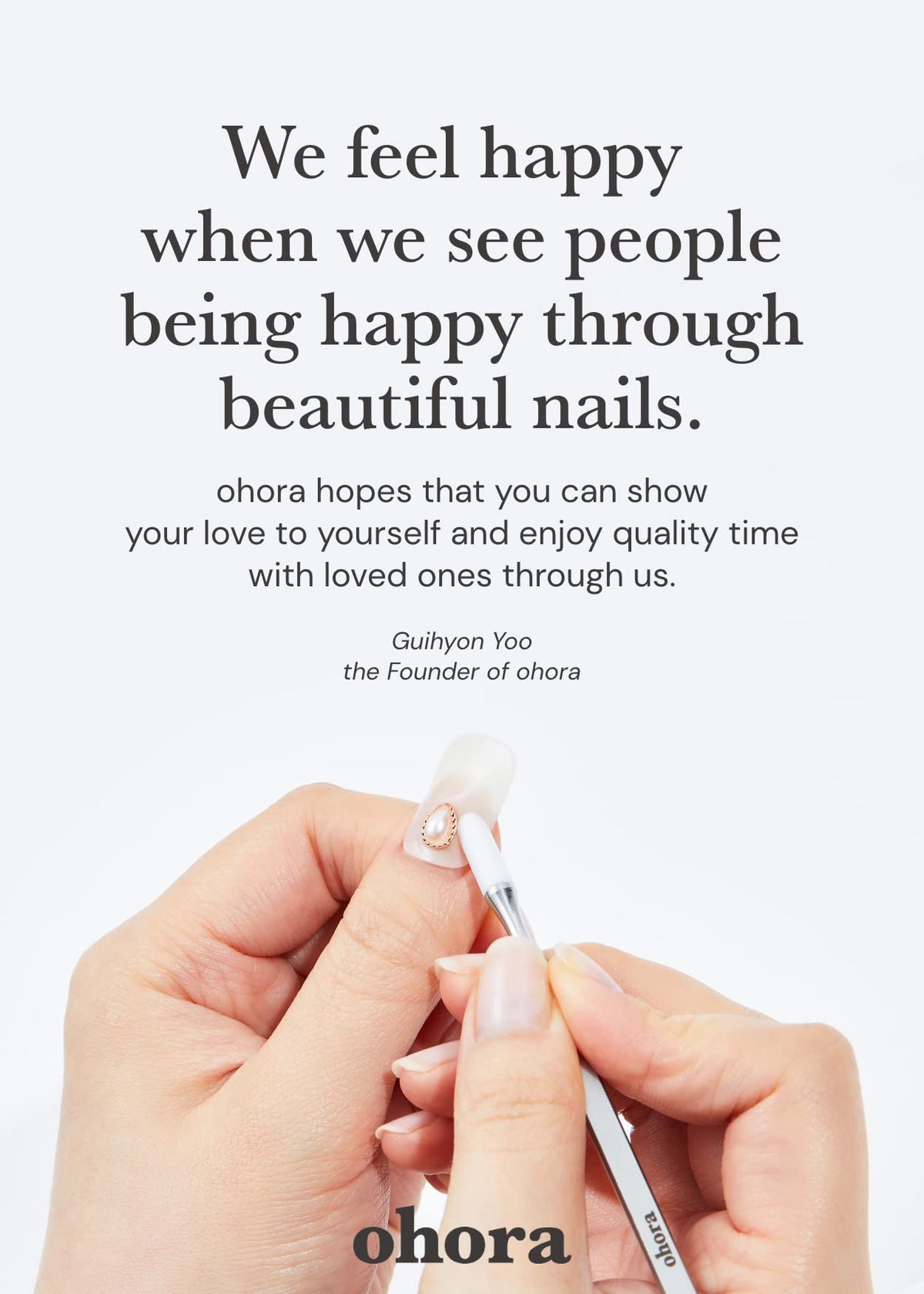 ohora Semi Gel Nail Strips in various sizes laid out