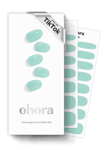 ohora Semi Gel Nail Strips N Cream Window green packaging front view