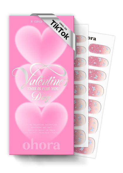ohora Semi Gel Nail Strips N Cupid Glitz box front view