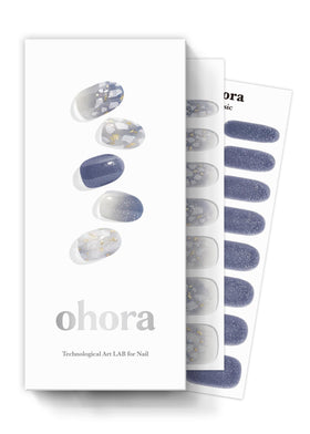 ohora Semi Gel Nail Strips N Gleam Blue front view