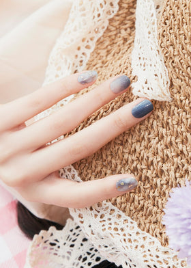 ohora Semi Gel Nail Strips N Gleam Blue packaging