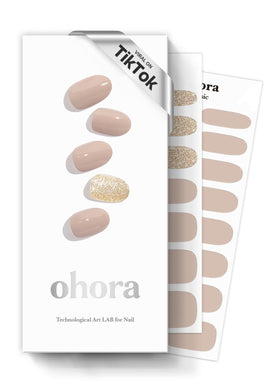 ohora Semi Gel Nail Strips N Nudist front view with packaging