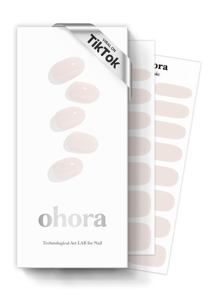 ohora Semi Gel Nail Strips nude colour front view