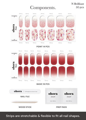 ohora Semi Gel Nail Strips wooden stick and prep pads