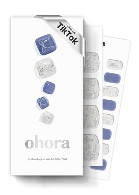 ohora Semi Gel Pedi Strips blue and white packaging front view