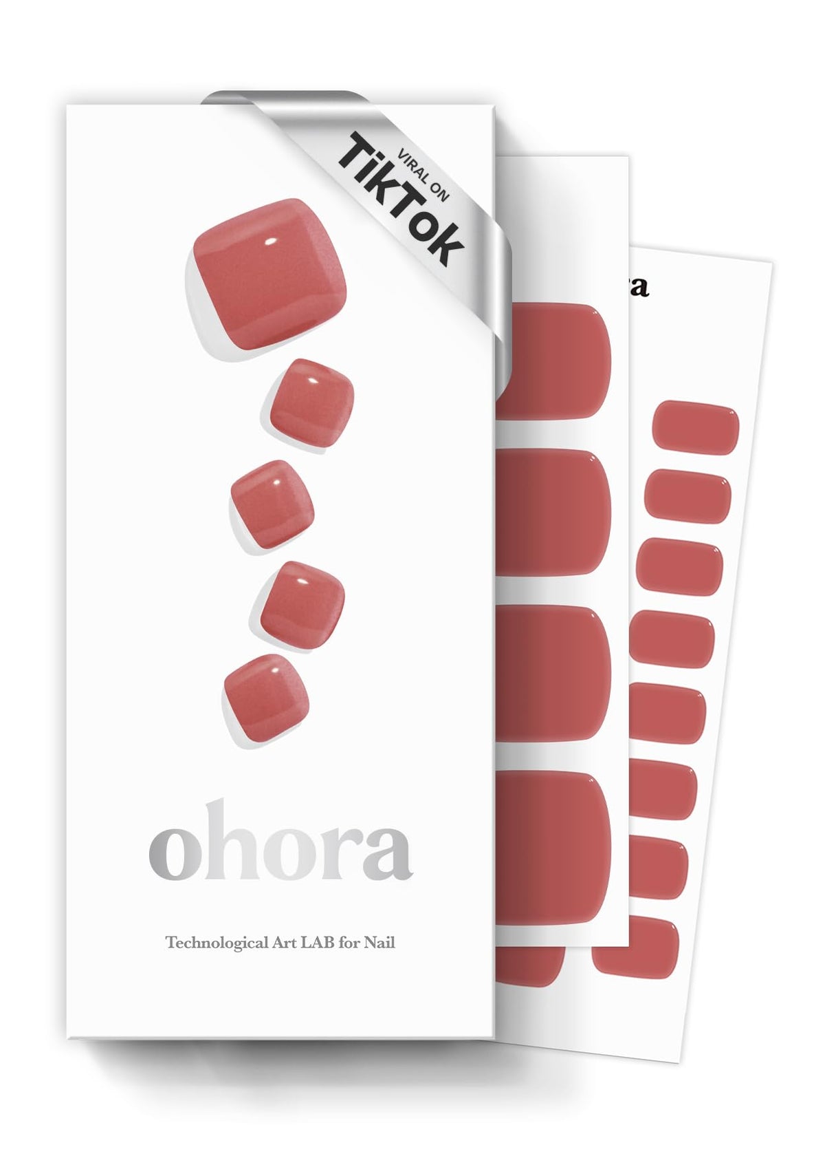 ohora Semi Gel Pedi Strips front view with packaging