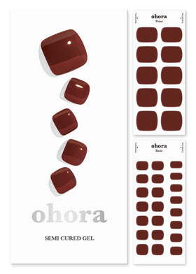 ohora Semi Gel Pedi Strips P Chilly Red front view