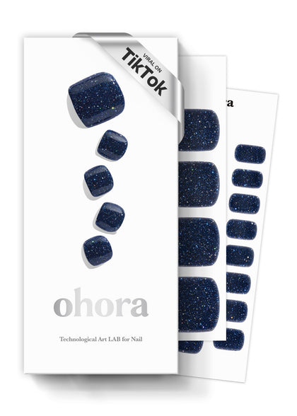 ohora Semi Gel Pedi Strips P Starry Night red packaging front view