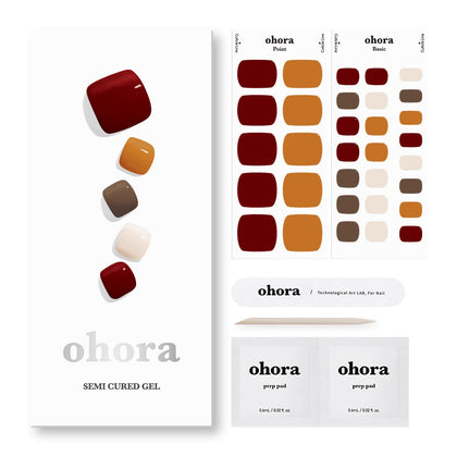 ohora Semi- Gel Pedi Strips packaging front view