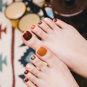 ohora Semi- Gel Pedi Strips solid colour wraps