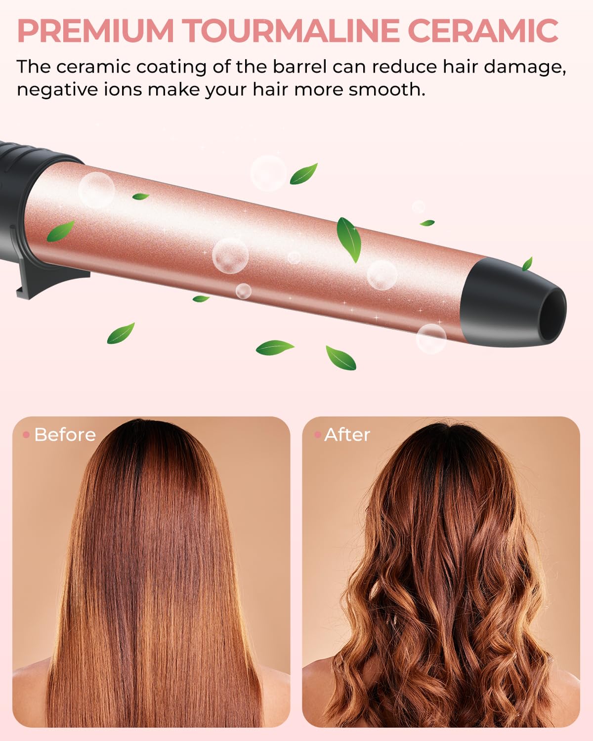 Ohuhu curling wand set packaging front view