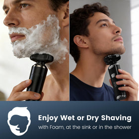 OIAMTO Electric Razor with digital display showing battery level