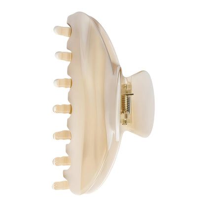 OideGuiing 4-Inch Creme Claw Clip front view