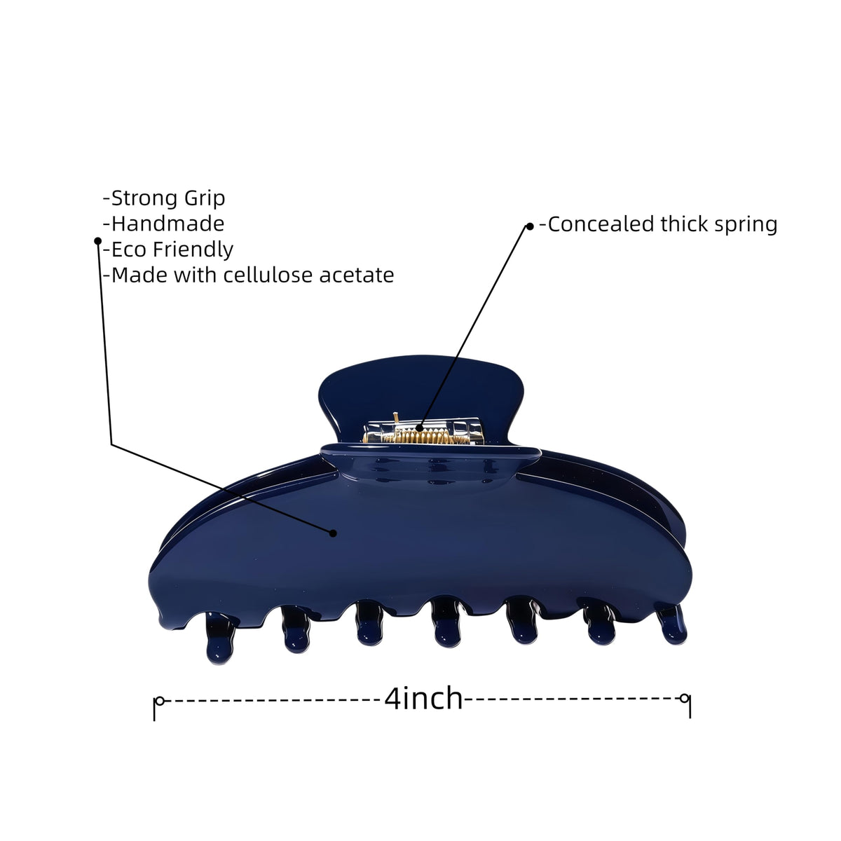 OideGuiing durable acetate hair clip side view