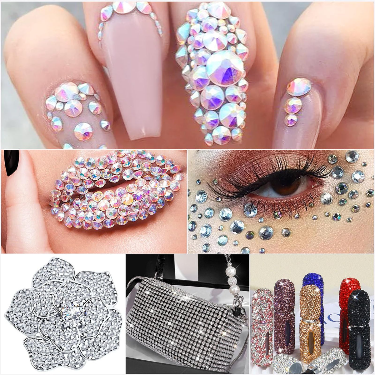 OIFEN rhinestone picker tool set in use on nail art