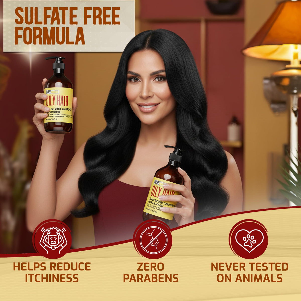 Oily Hair Shampoo and Conditioner Set packaging