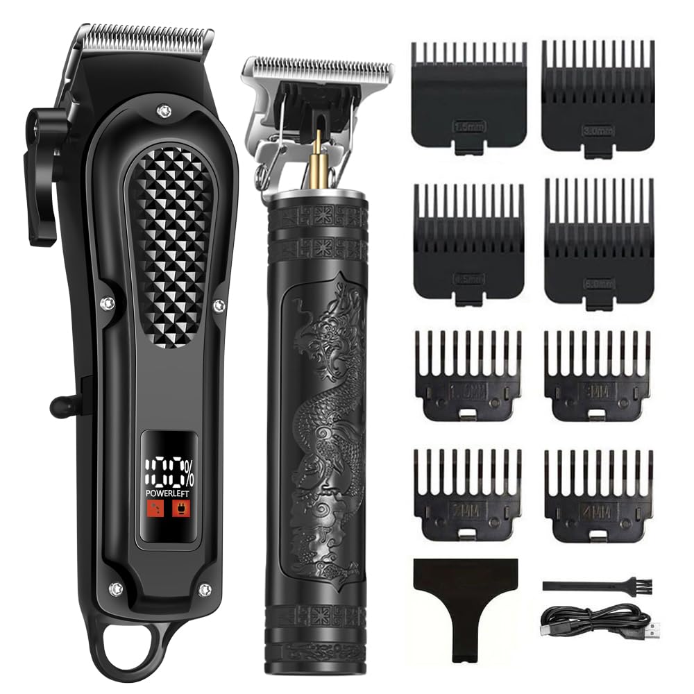 OIYO LCD Cordless Hair Clippers front view with display