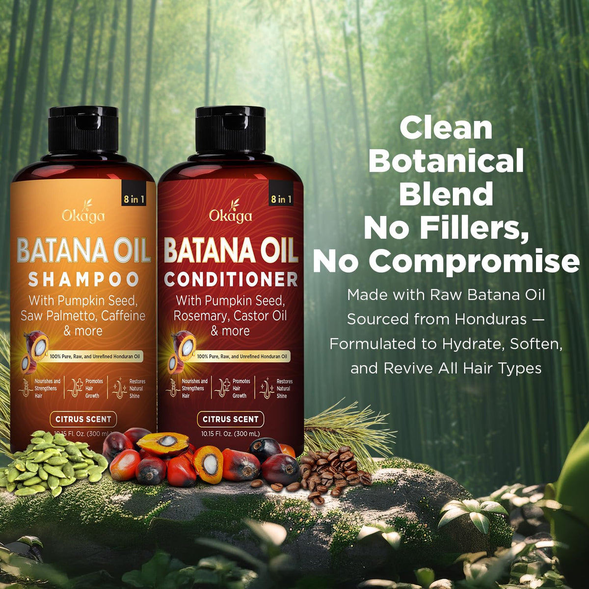 Okaga Batana Oil Conditioner front view 10.15 oz