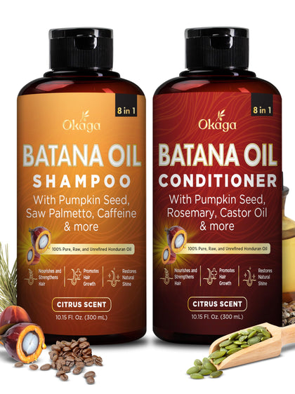 Okaga Batana Oil Shampoo front view 10.15 oz