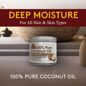 OKAY 100% Pure Coconut Oil 6 Fl Oz jar back view