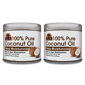 OKAY 100% Pure Coconut Oil 6 Fl Oz jar front view