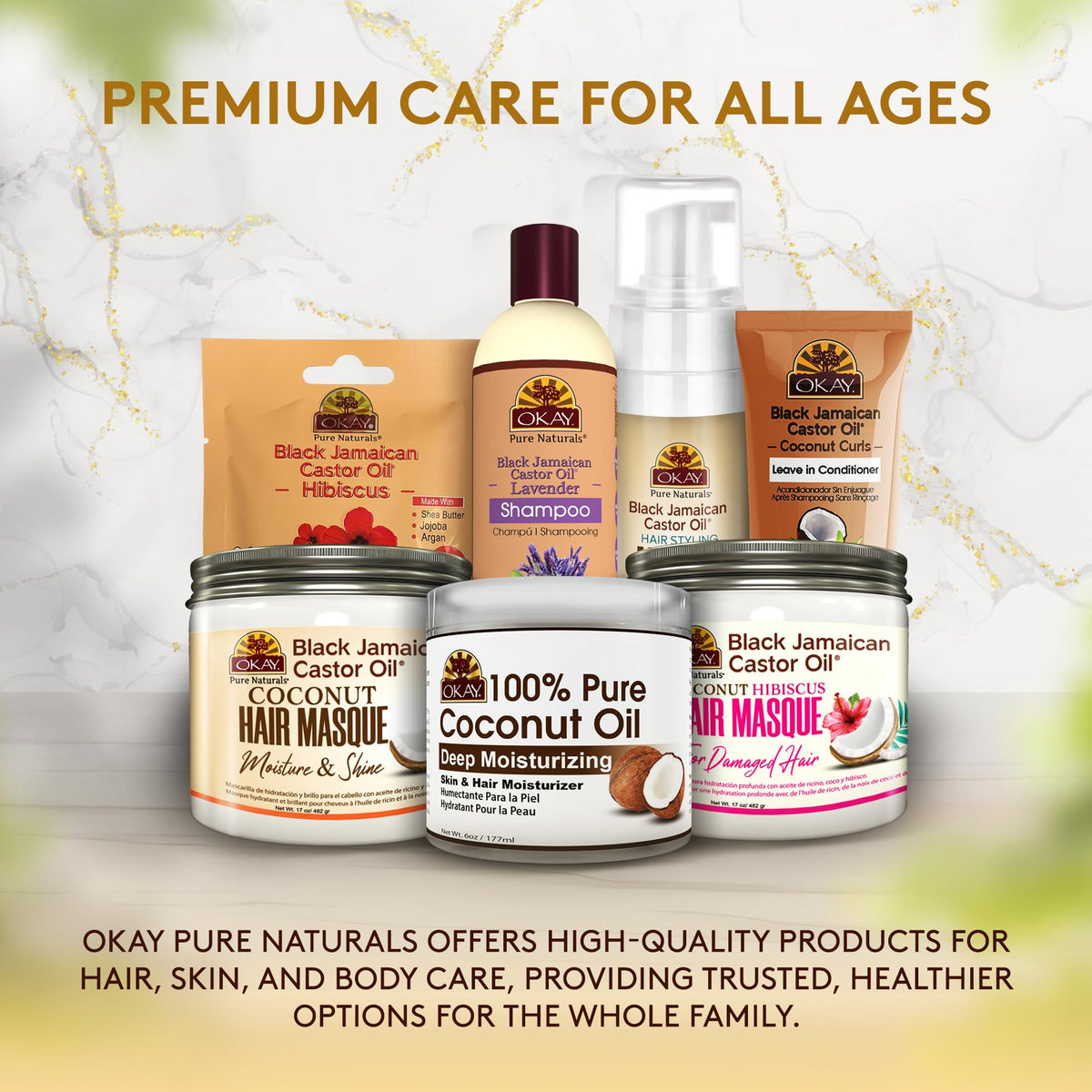 OKAY 100% Pure Coconut Oil 6 Fl Oz jar packaging